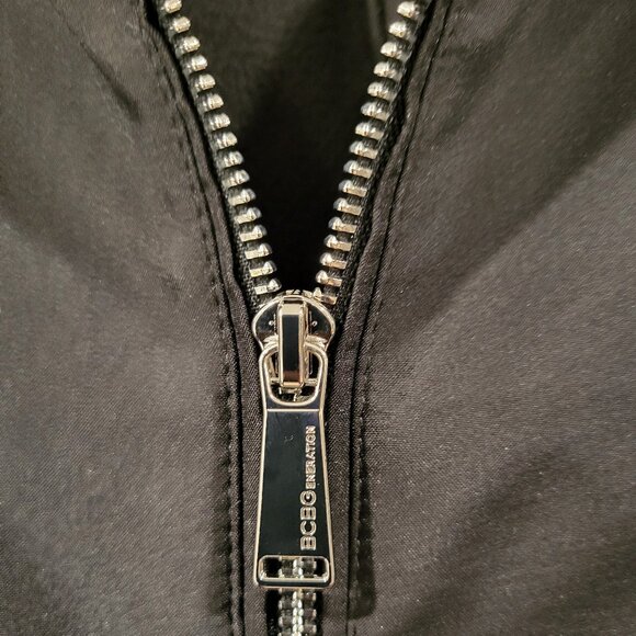 BCBGeneration Black Belted Softshell Jacket with Hood in Medium - Picture 5 of 8